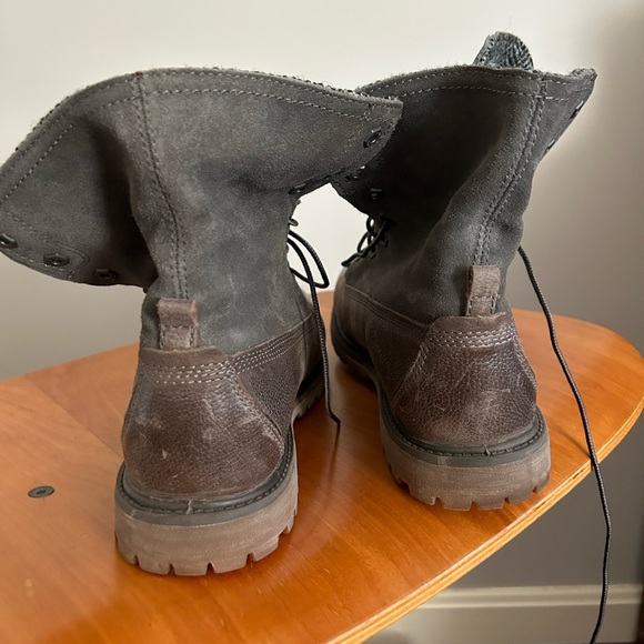 Timberland Boots with Tweed Lining Brown Gray Size 9 - Picture 4 of 11